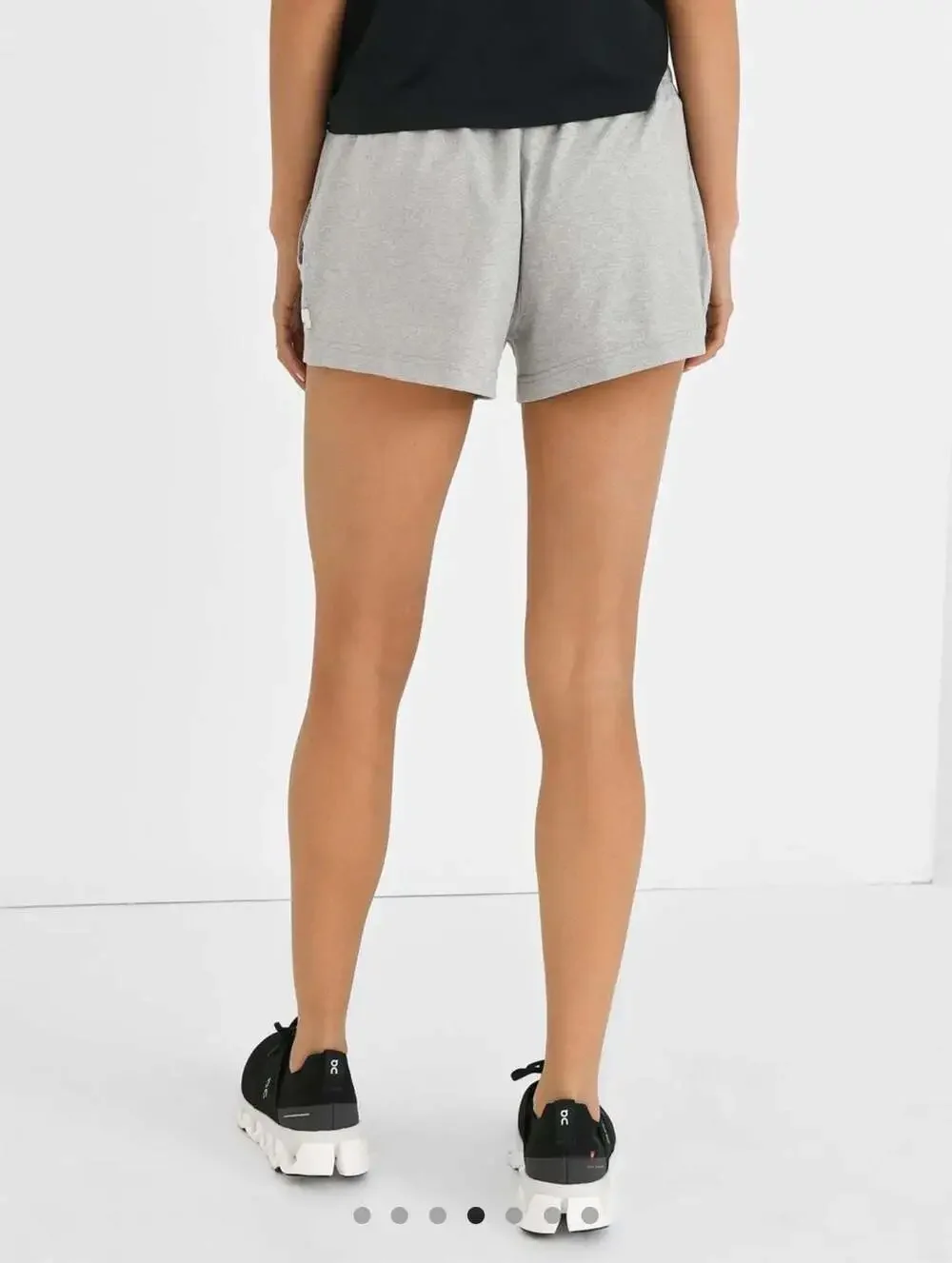 Vuori Grey French Terry Performance Lounge Sweat Shorts with Drawstring
